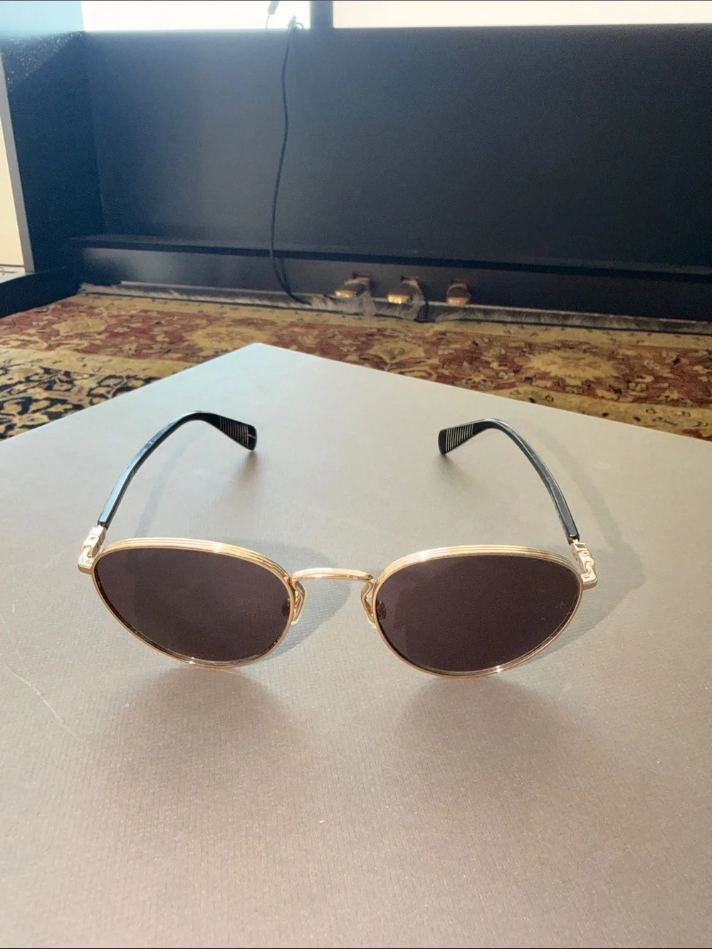 Rag & Bone Sunglasses - Gold Frame / Black Arms / Brown Lens UNISEX